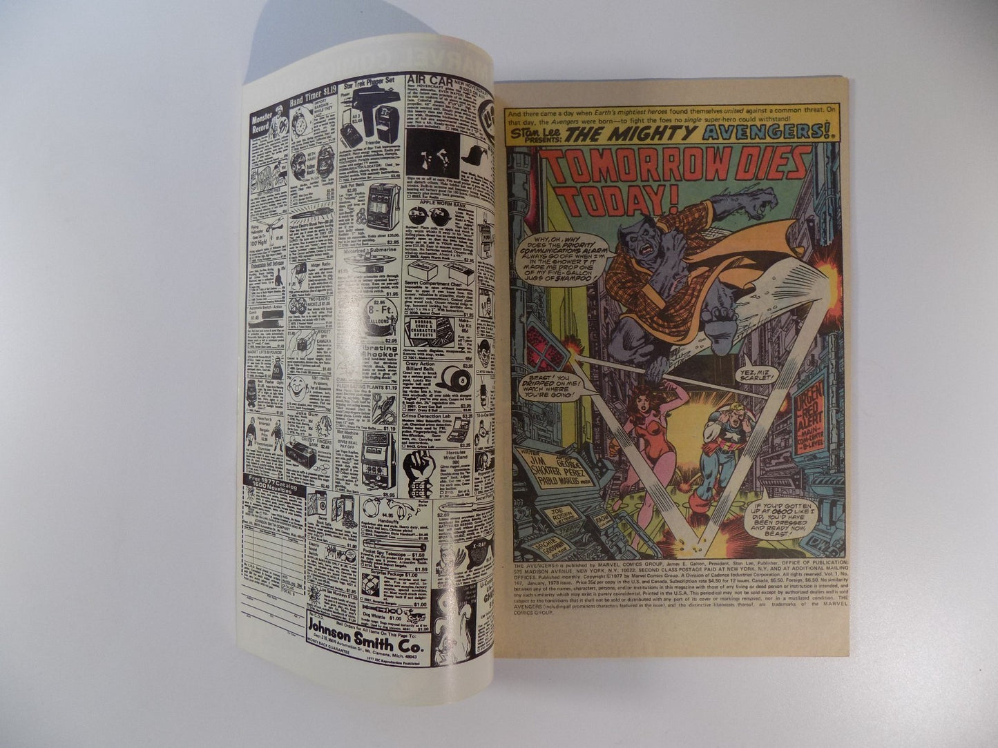 Avengers #167 Marvel Comic January 1978 Very Fine