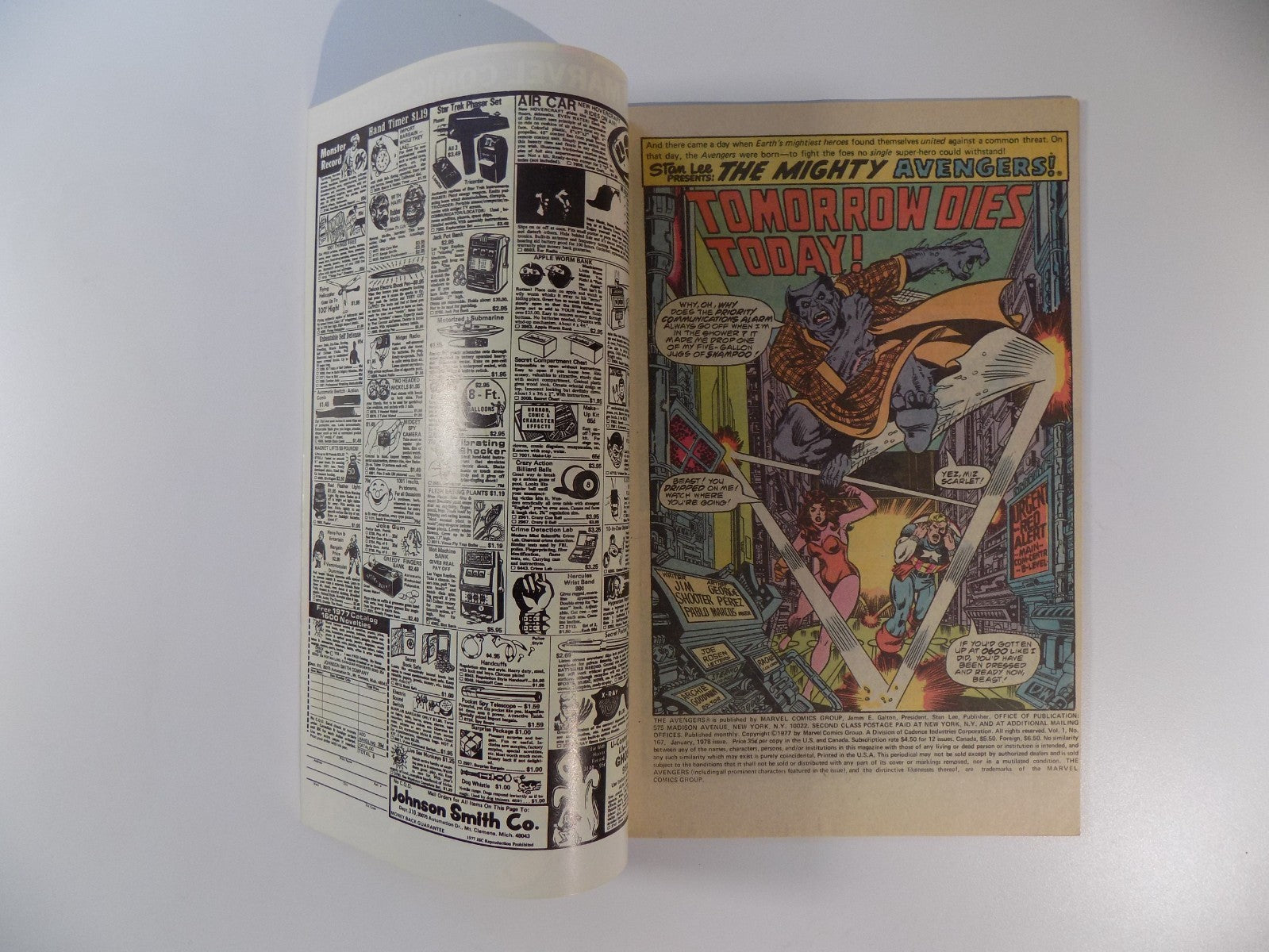 Avengers #167 Marvel Comic January 1978 Very Fine