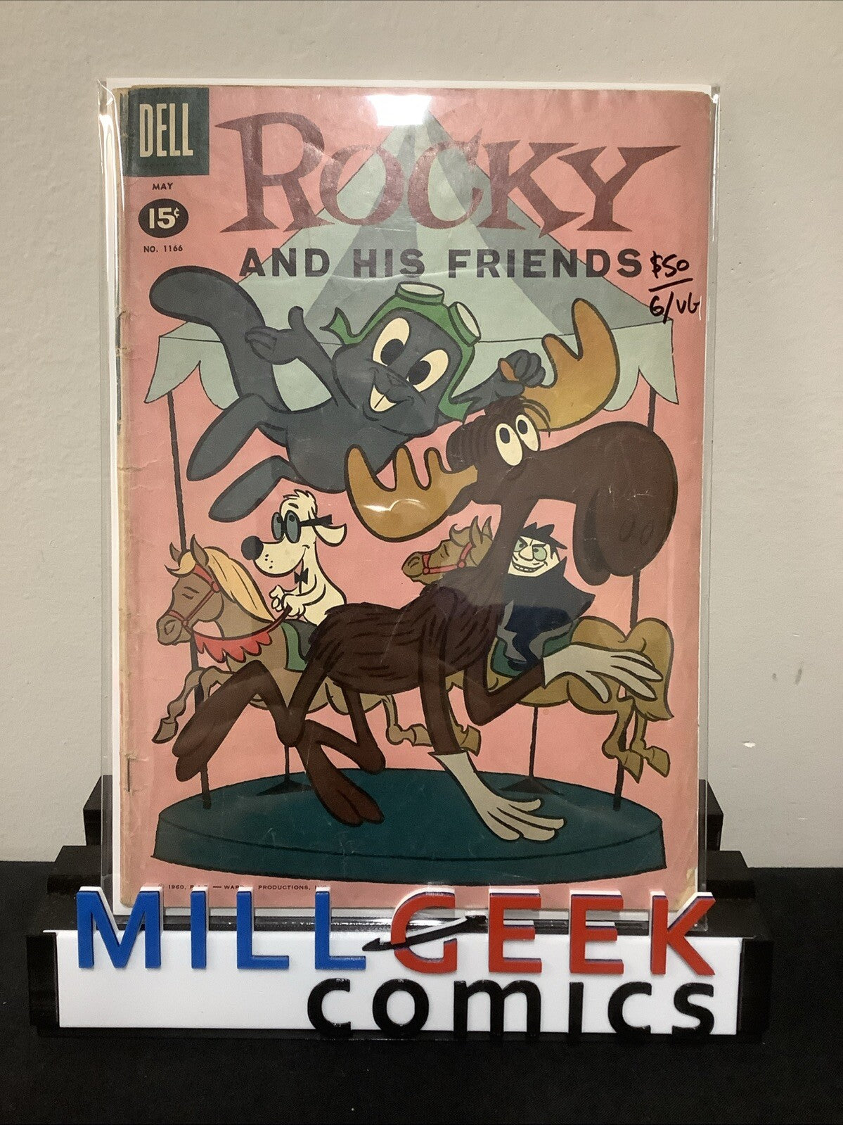 Four Color #1166 (Dell 1961) G/VG (3.0) 1/2” Spine Roll, Rocky And Bullwinkle