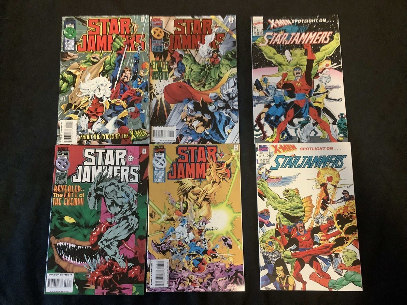 Starjammers Comic Bundle: Starjammers #1-4, X-men Spotlight #1-2, 6 Comic Lot