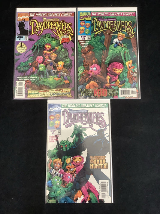 Daydreamers #1-3 Complete Comic Set, Marvel Comics, DeMatteis/Dezago, 1997