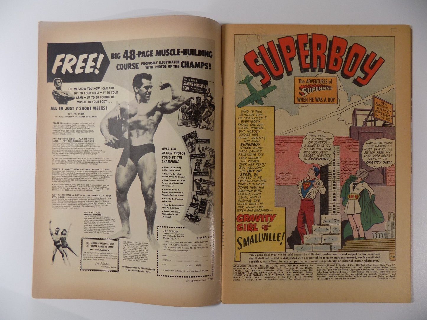 Adventure Comics #285 DC Comic Fine- June 1961