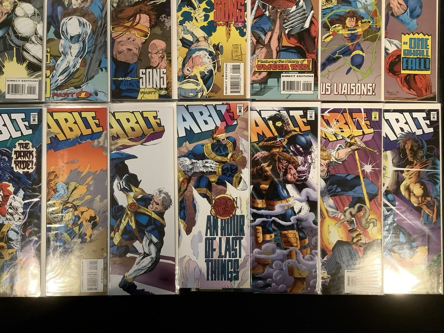 Cable #1-23 & #-1 Comic Lot, Marvel Comics, Gold Embossed Cover, 1st App Marrow