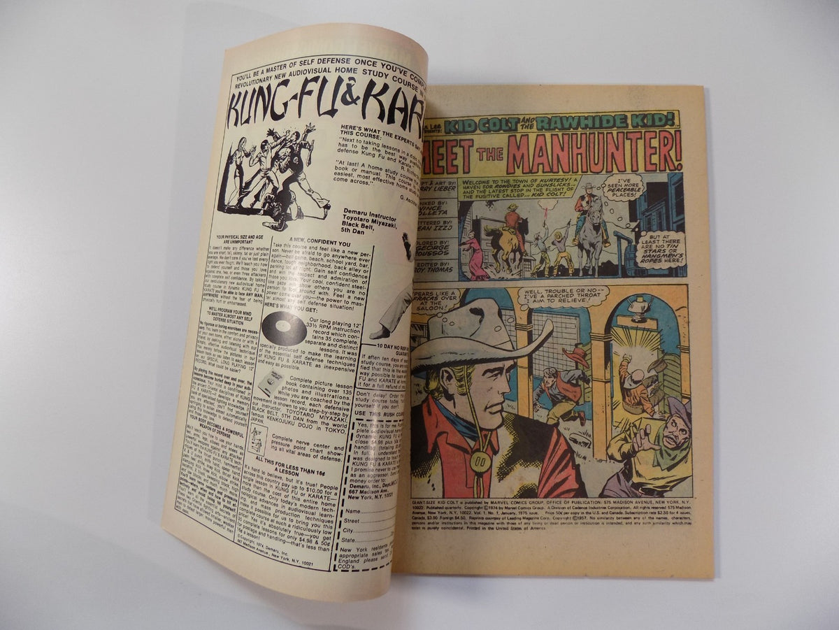 Giant-Size Kid Colt #1 Marvel Comic January 1975 Very Fine+