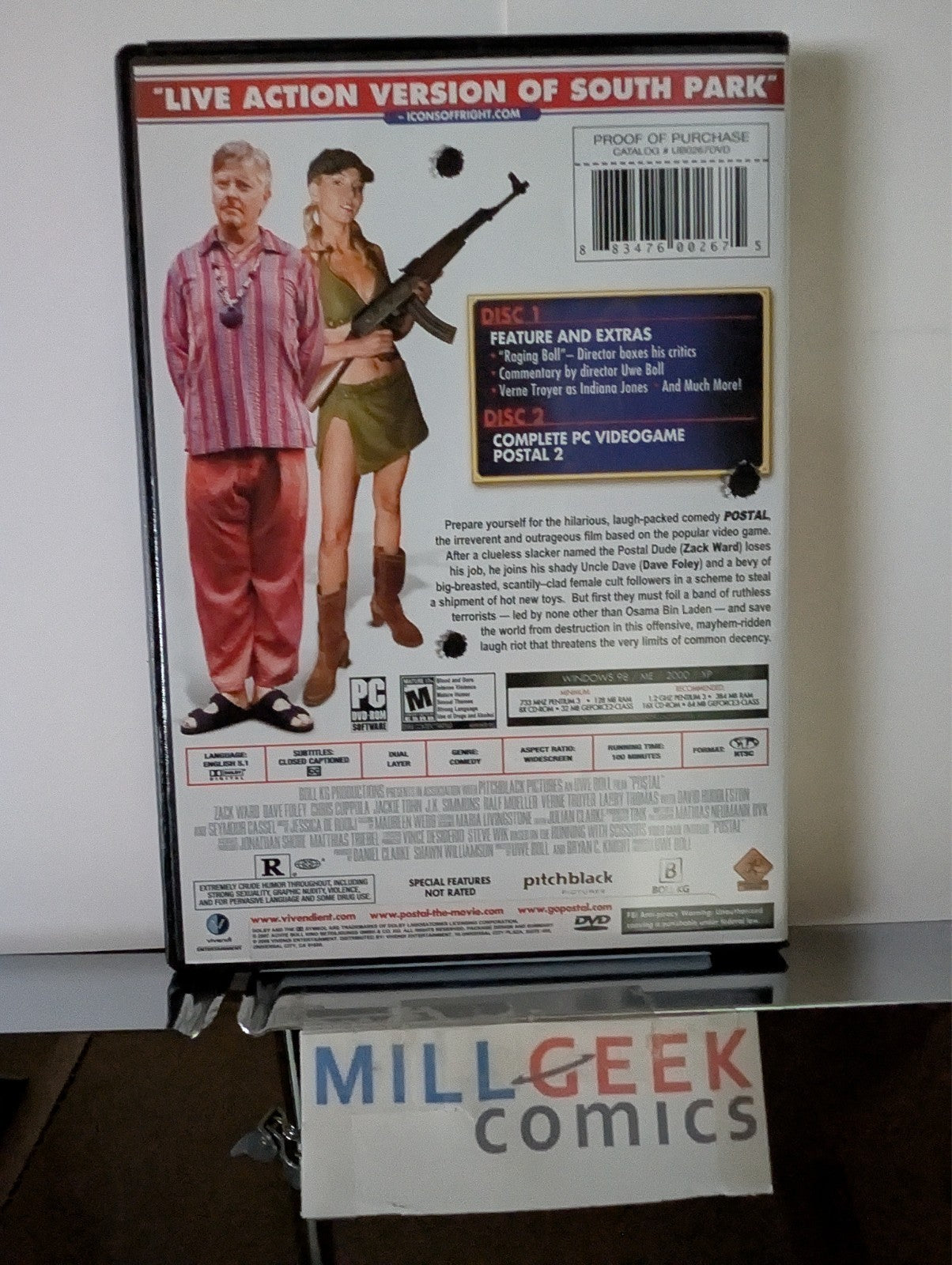 Postal, With Postal 2 Videogame / Stripes, Bill Murray (DVD) Like New -JD