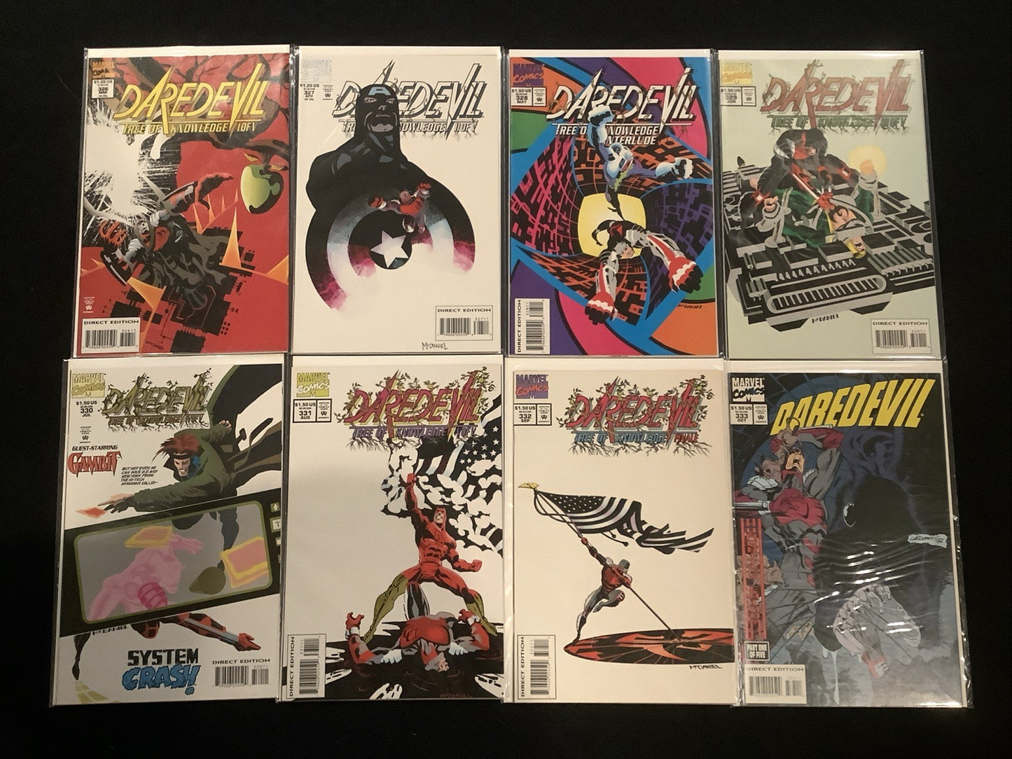 Daredevil #326-333 Comic Lot, Marvel Comics, Scott McDaniel/Greg Wright, 1994