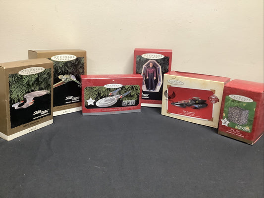 Hallmark Ornament Star Trek The Next Generation Set, 6 Boxed Ornaments See Photo