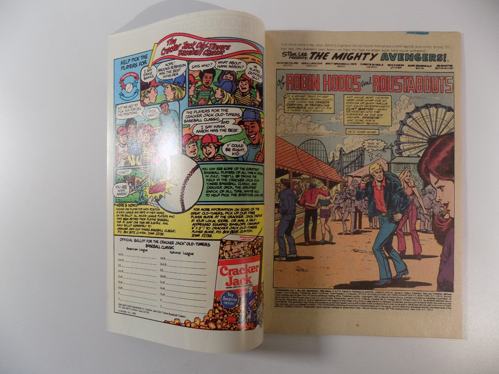Avengers #223 Marvel Comic September 1982 Near Mint-