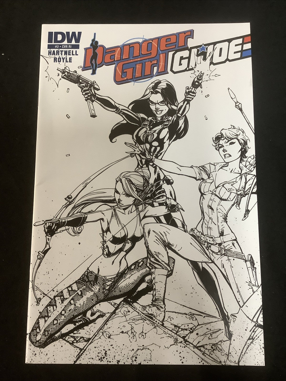 Danger Girl GI Joe #2 (IDW) VF/NM (9.0) Campbell 1:10 Sketch Variant Cover