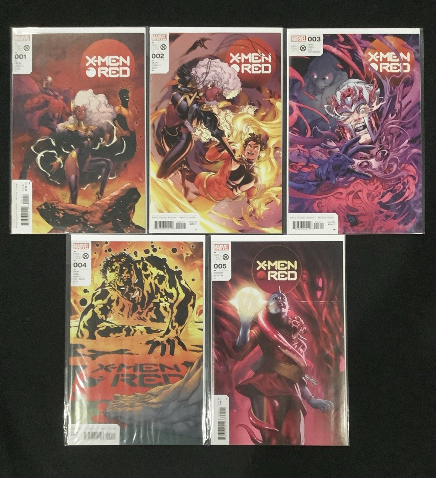 X-Men Red #1-5 Comic Lot, Marvel Comics, 1st Appearance Fisher King, 2022