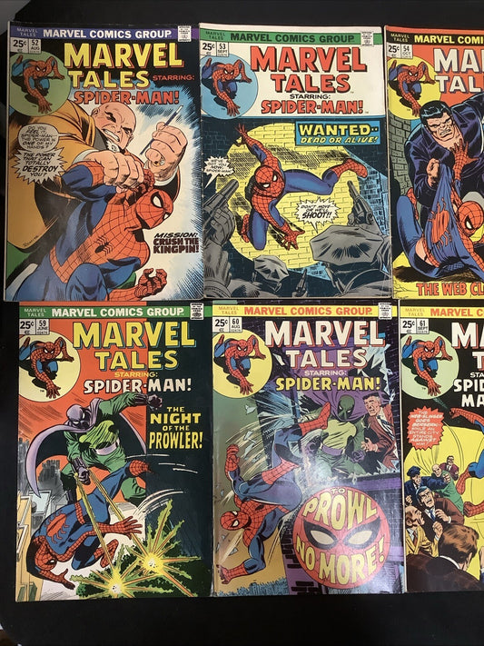 Marvel Tales #52-65 Comic Lot, Reprints Amazing Spider-Man 70, 73, 78, Kingpin