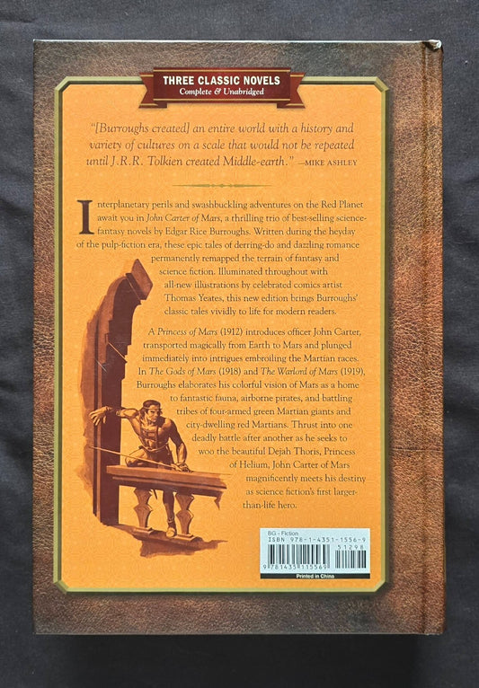 John Carter of Mars Trilogy by Edgar Rice Burroughs (2009 HC) JD