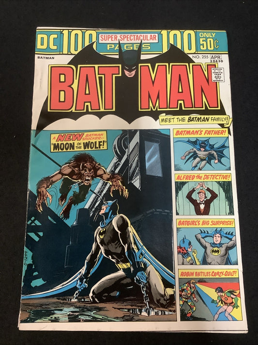 Batman #255 (DC Comics March-April 1974) VF (8.0) Neal Adams, 1st App Lew Moxon