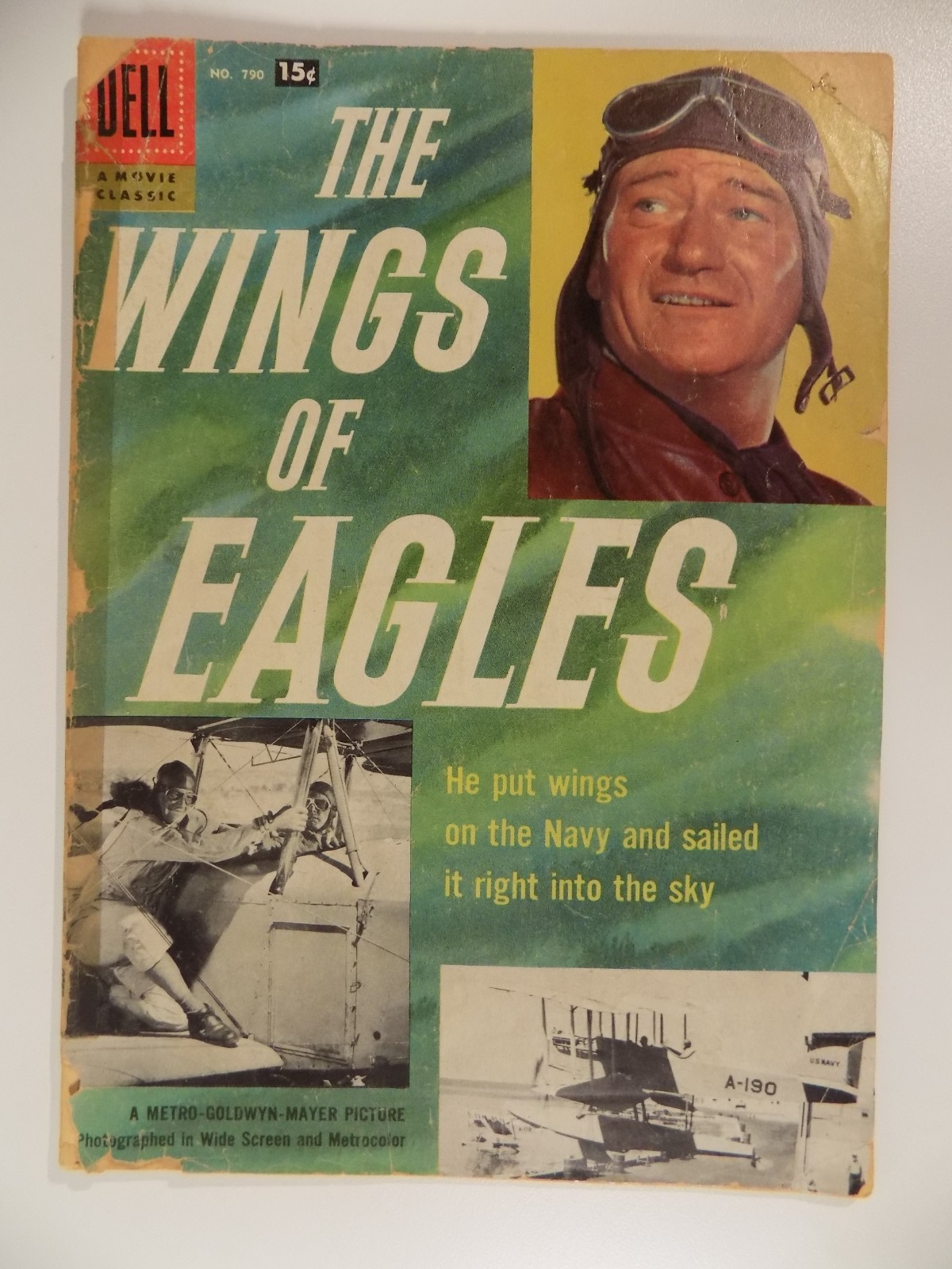 Four Color #790 The Wings of Eagles Dell Comic 1957 Very Good