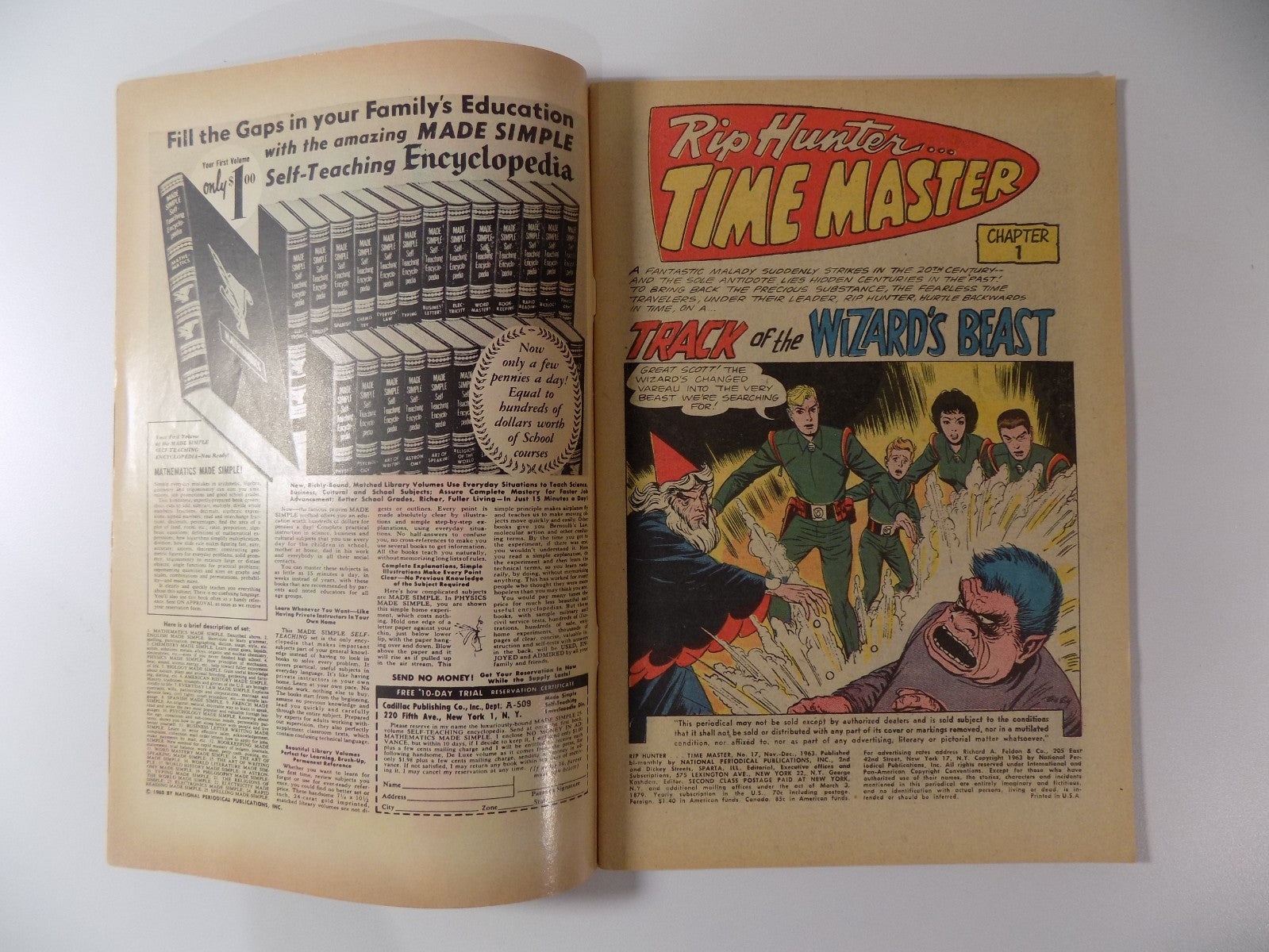 Rip Hunter Time Master #17 DC Comic December 1963 Fine/Very Fine