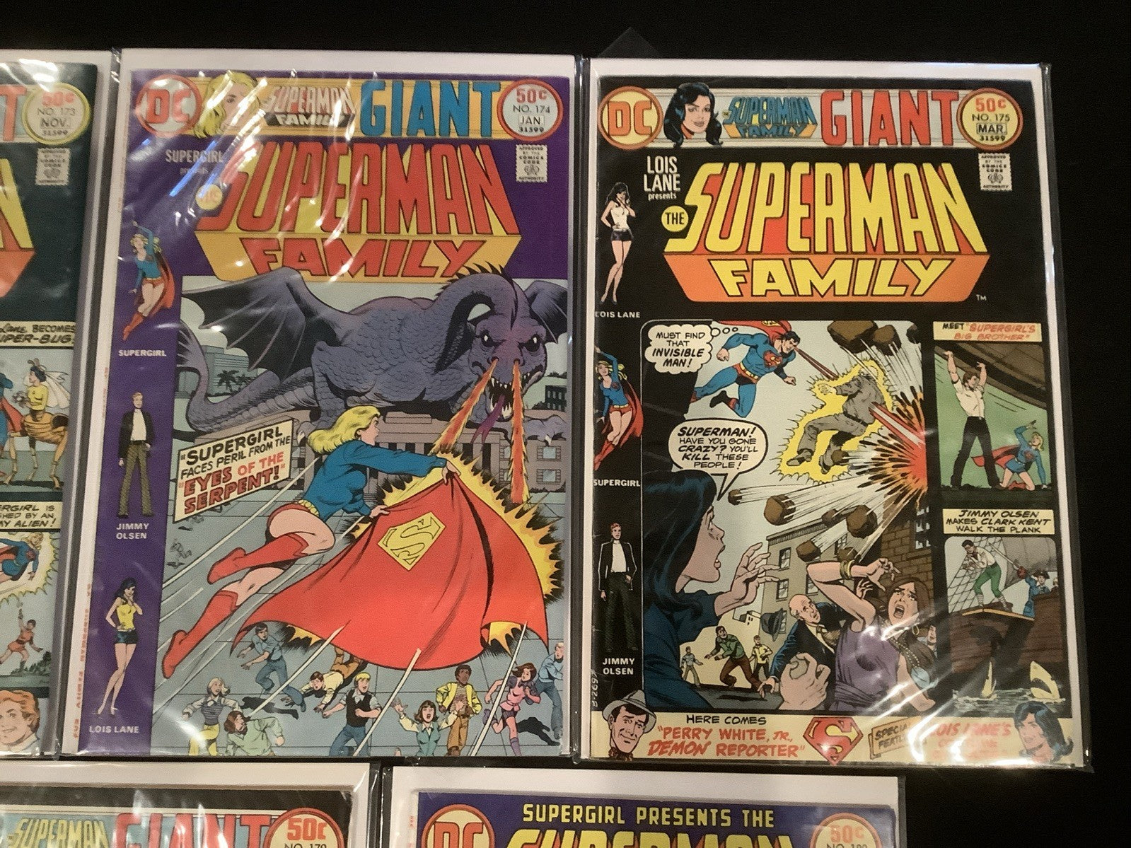The Superman Family #170-180 Comic Lot, DC Comics, DC Giant-size, 1975
