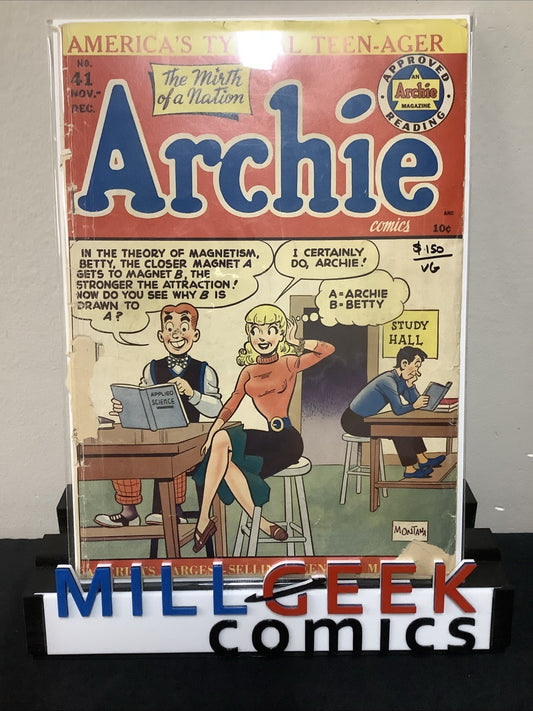 Archie #41 (ARCHIE COMICS Nov-Dec 1949) VG (4.0) Inner Wrap Detached, See Pics