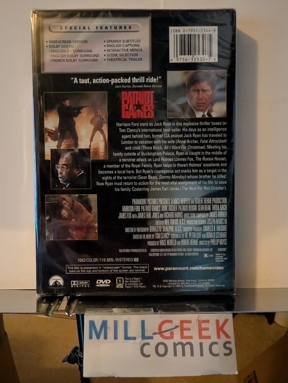 Patriot Games / The Hunt for the Red October, 2 Jack Ryan Films(DVD) Like New-JD