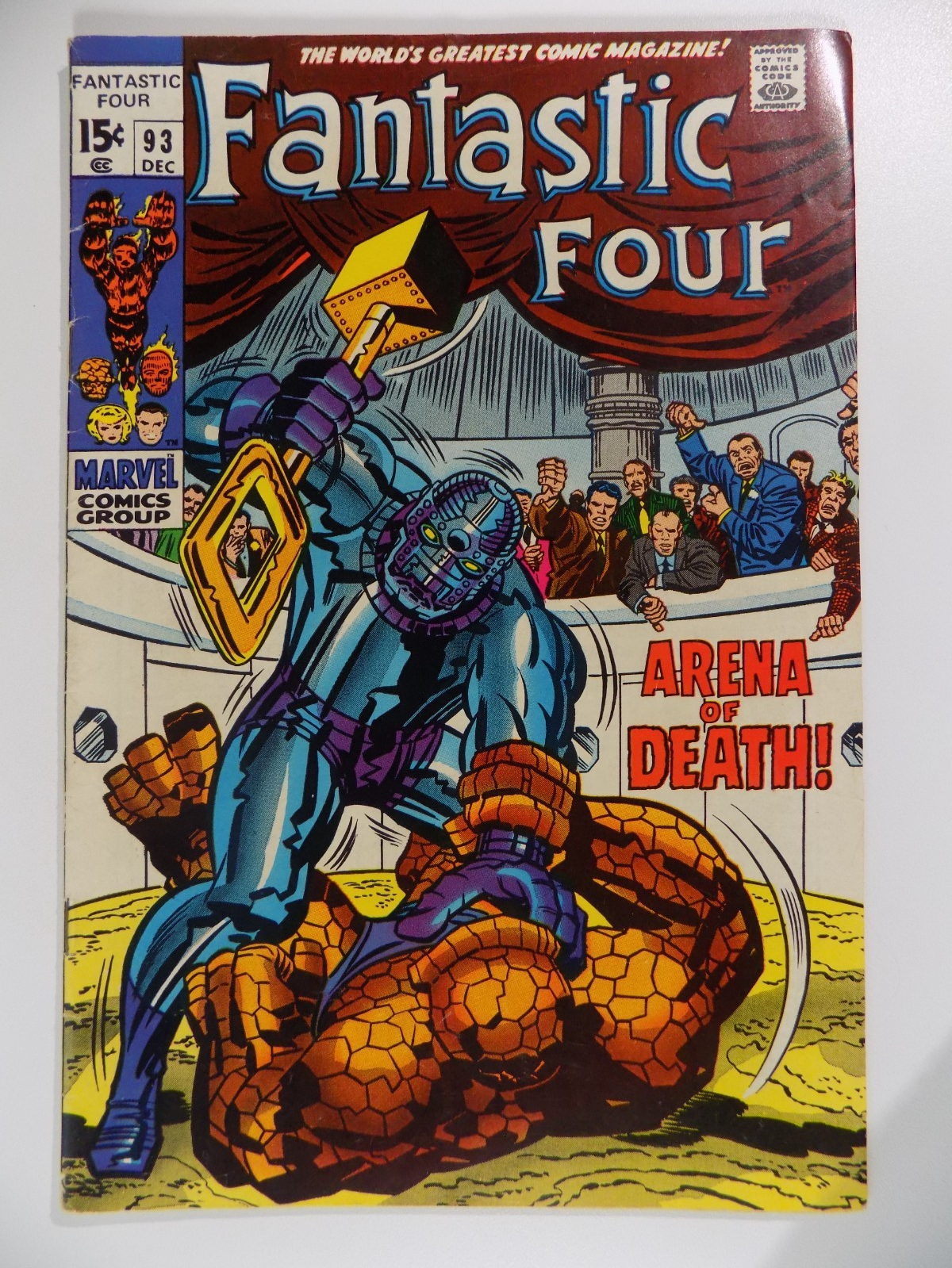 Fantastic Four #93 Marvel Comic December 1969 Very Fine-