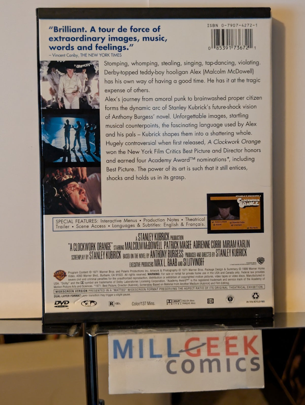 A Clockwork Orange / Mulholland Dr. - 2 Movie Set (DVD) -JD