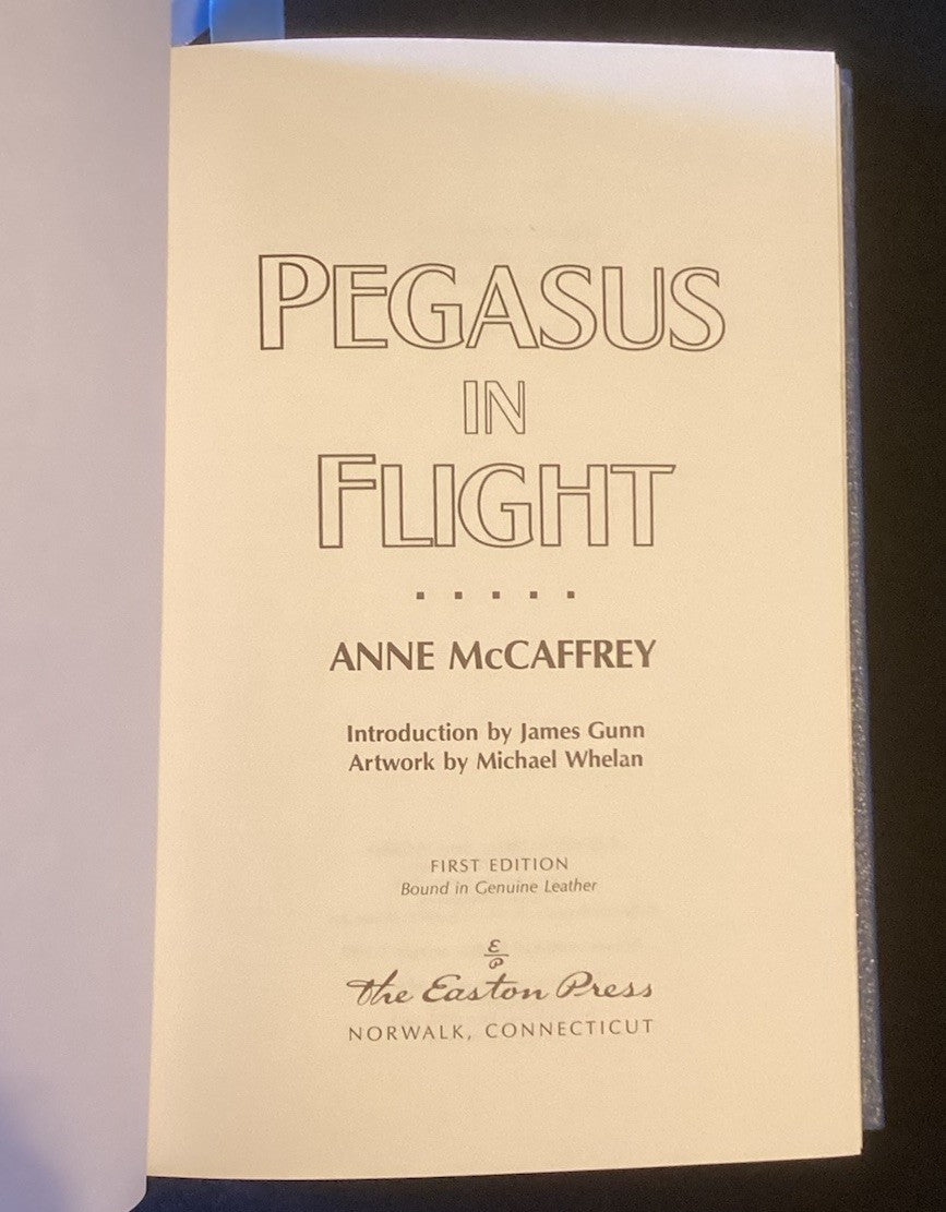 PEGASUS IN FLIGHT by Anne McCaffrey SIGNED 1st EDITION Easton Press -JD