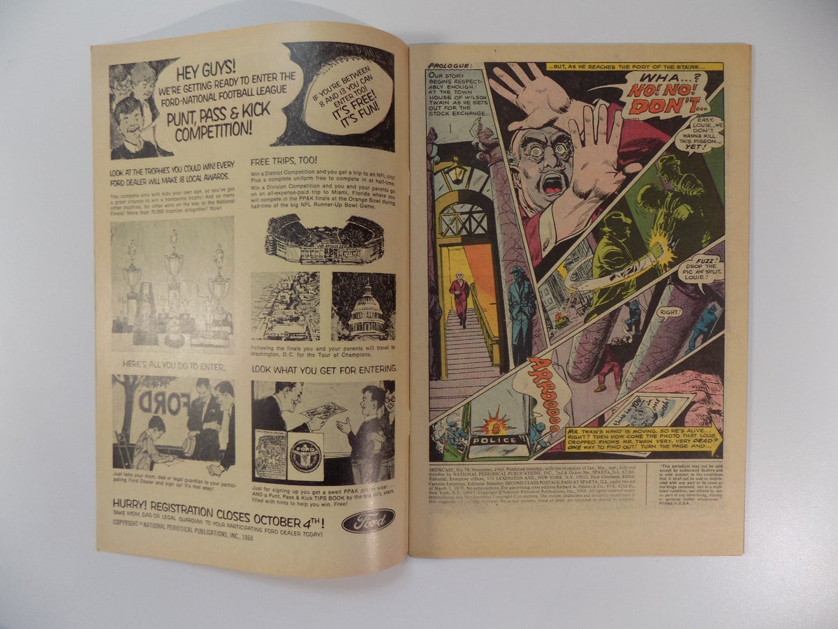 Showcase #78 Jonny Double DC Comic November 1968 Near Mint-
