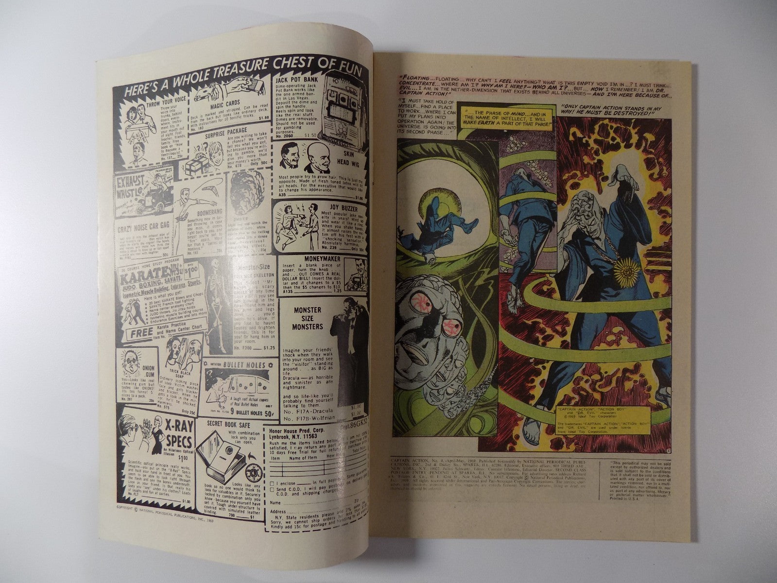 Captain Action #4 DC Comic May 1969 Very Fine+