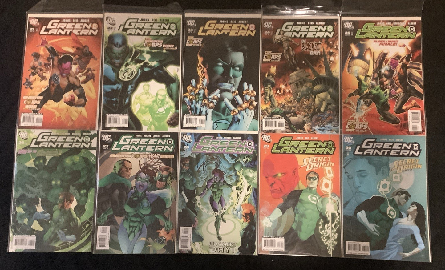 Green Lantern #1-40 + Rebirth #1-6 Comic Lot, DC, Geoff Johns, Sinestro Corps