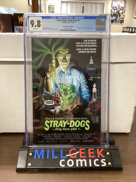 Stray Dogs: Dog Days #1 Mill Geek Comics CGC 9.8 Reanimator Homage! 500 made!