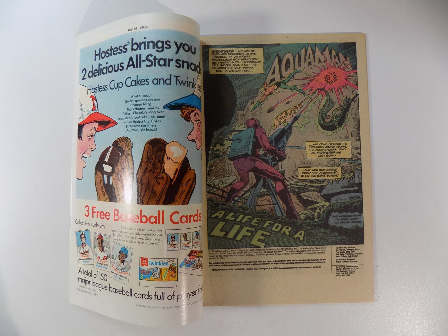 Aquaman #57 DC Comic September 1977 Very Fine+
