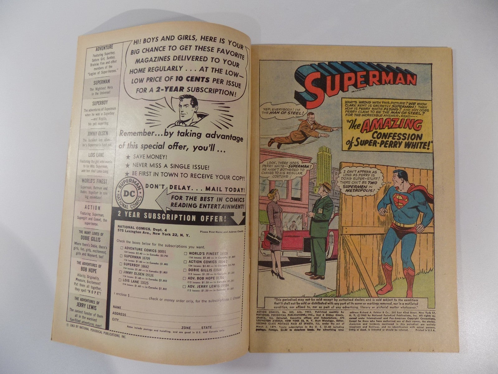 Action #302 DC Comic July 1963 Fine+