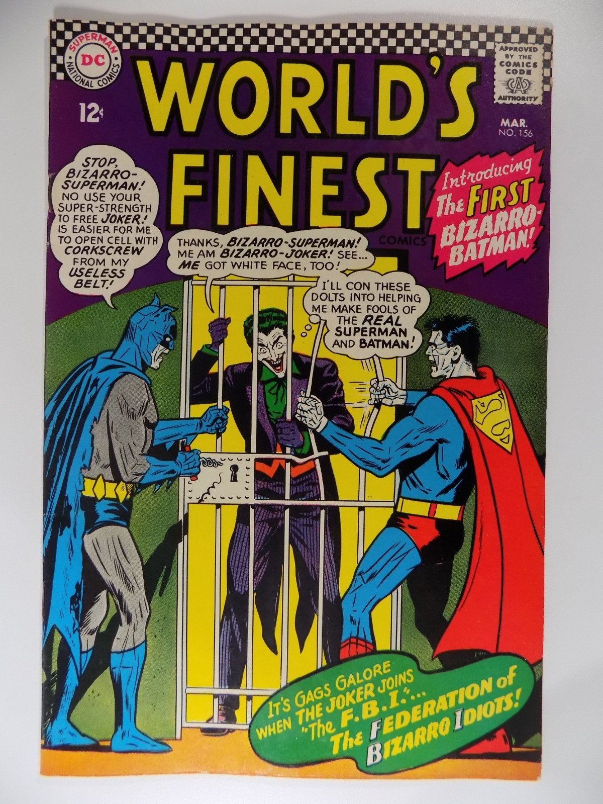 World's Finest #156 DC Comic March 1966 Fine/Very Fine