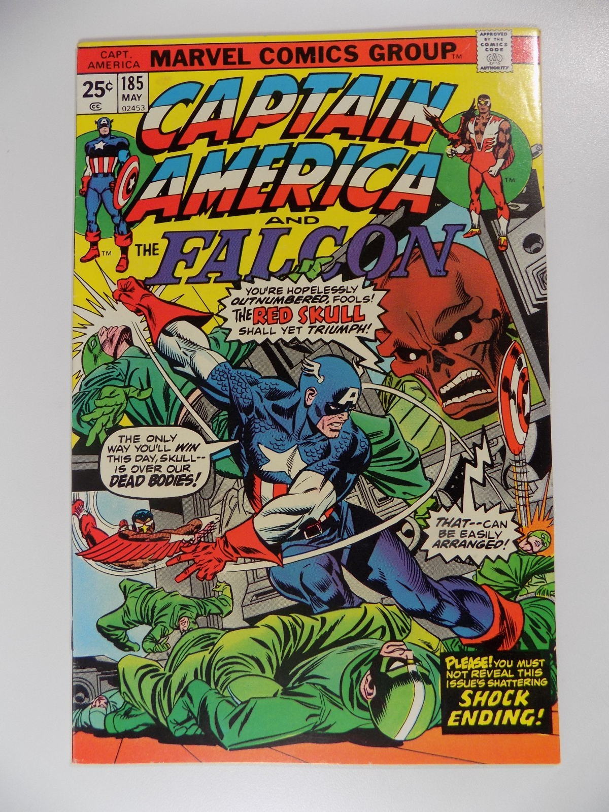 Captain America #185 Marvel Comic May 1975 Very Fine