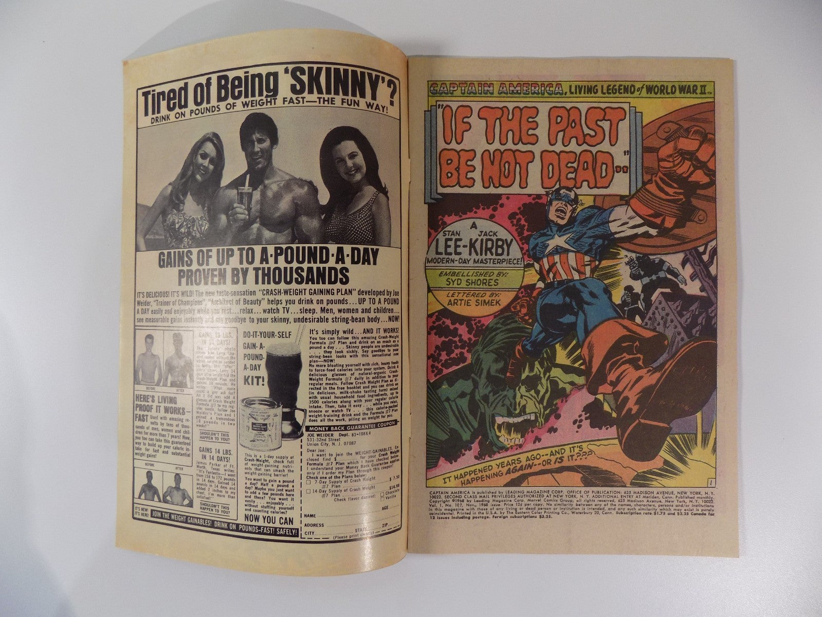 Captain America #107 Marvel Comic November 1968 Fine+