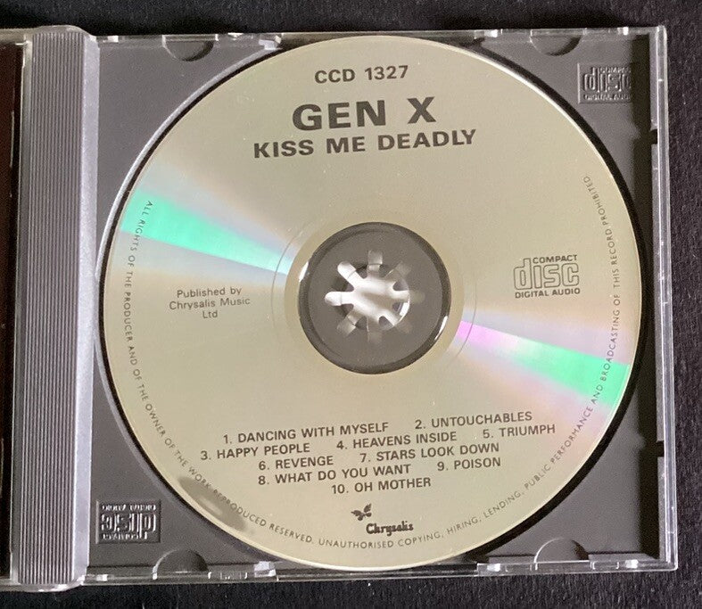 Gen X, Kiss Me Deadly (CD, 1981, Chrysalis Records, Like New) -JD