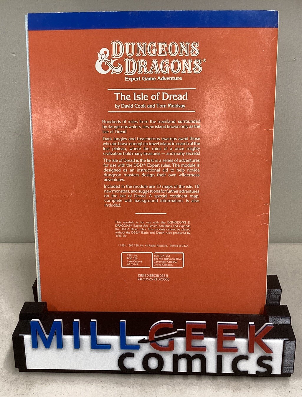D&D Module X1-The Isle of Dread Orange -Dungeons & DragonsTSR 9043 4th Print D3