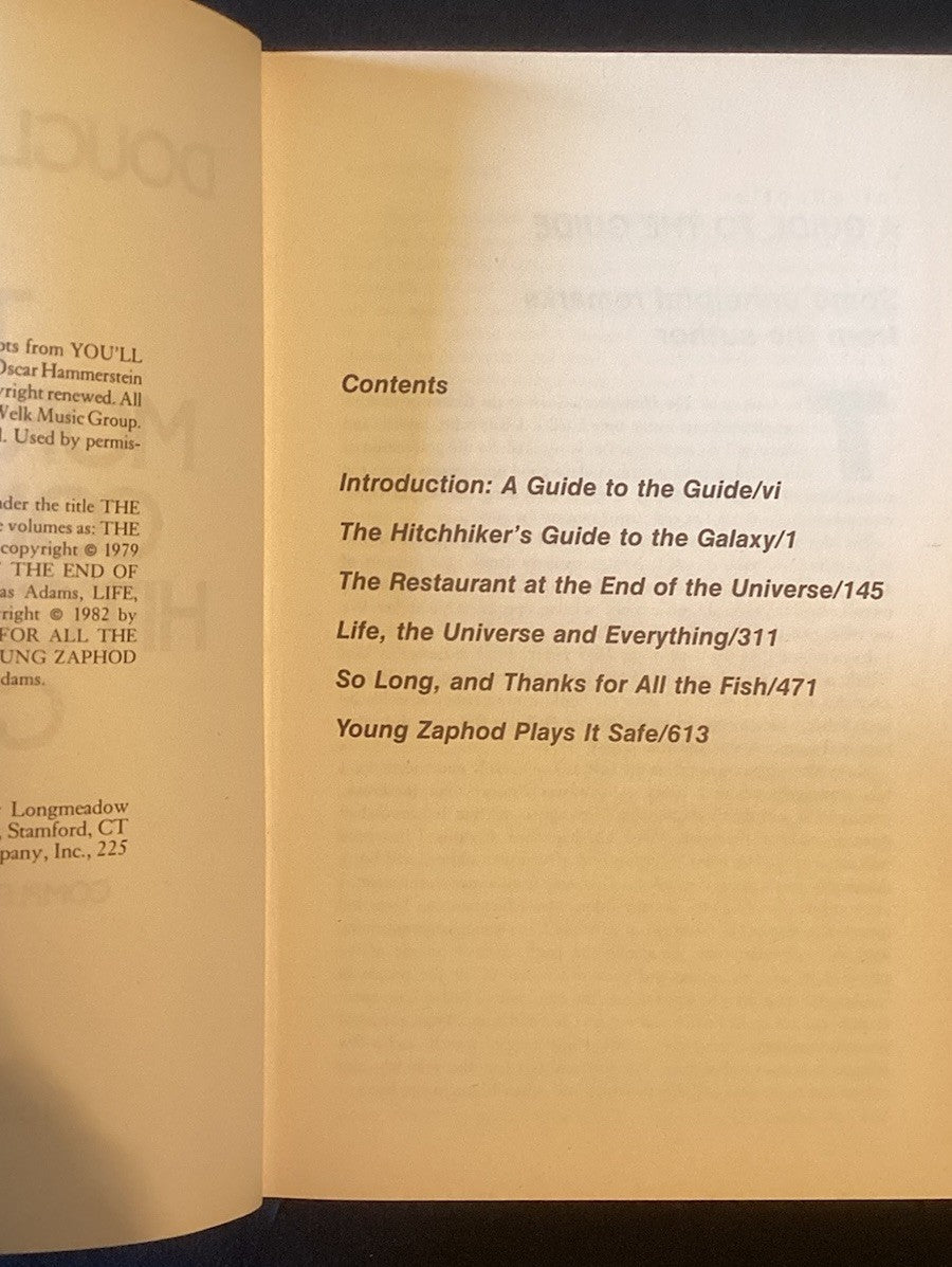 More Than Complete Hitchhiker's Guide by Douglas Adams Bonded Leather Cover -JD