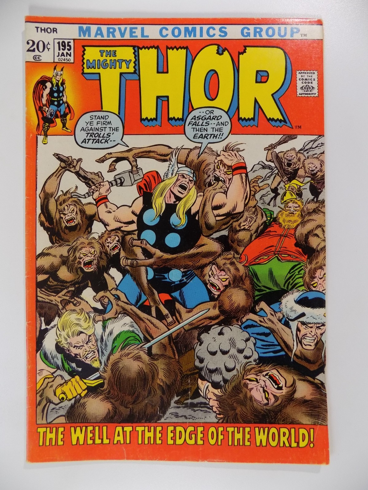 Thor #195 Marvel Comic January 1972 Fine/Very Fine