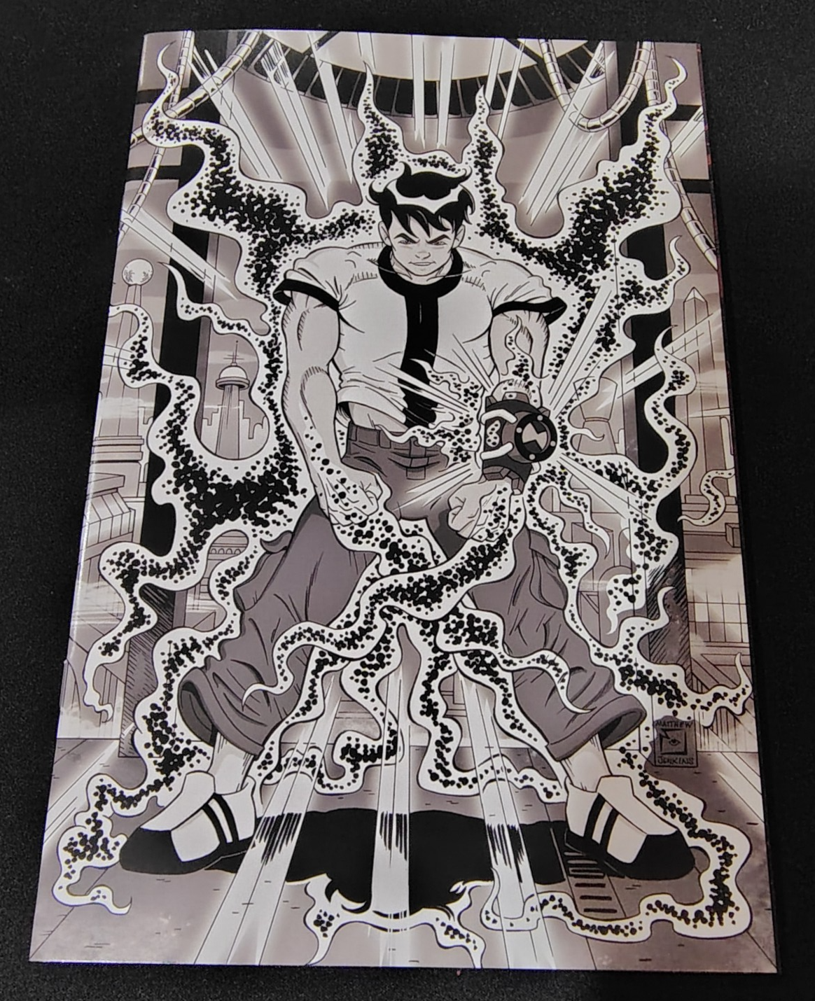 BEN 10 #1 Matthew Jenkins SDCC B&W Absolute Batman Homage Exclusive! 200 made!