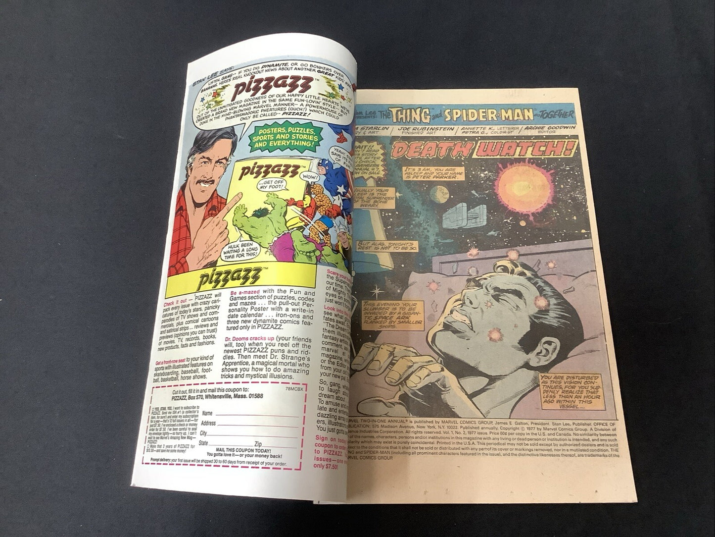 Marvel Two-In-One Annual #2 (Marvel December 1977) VF- (7.5) Death Of Thanos