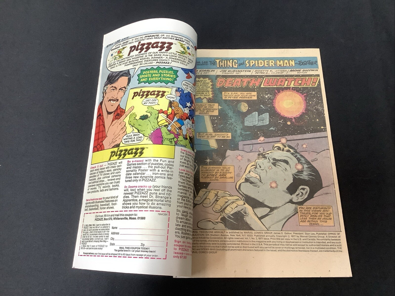Marvel Two-In-One Annual #2 (Marvel December 1977) VF- (7.5) Death Of Thanos