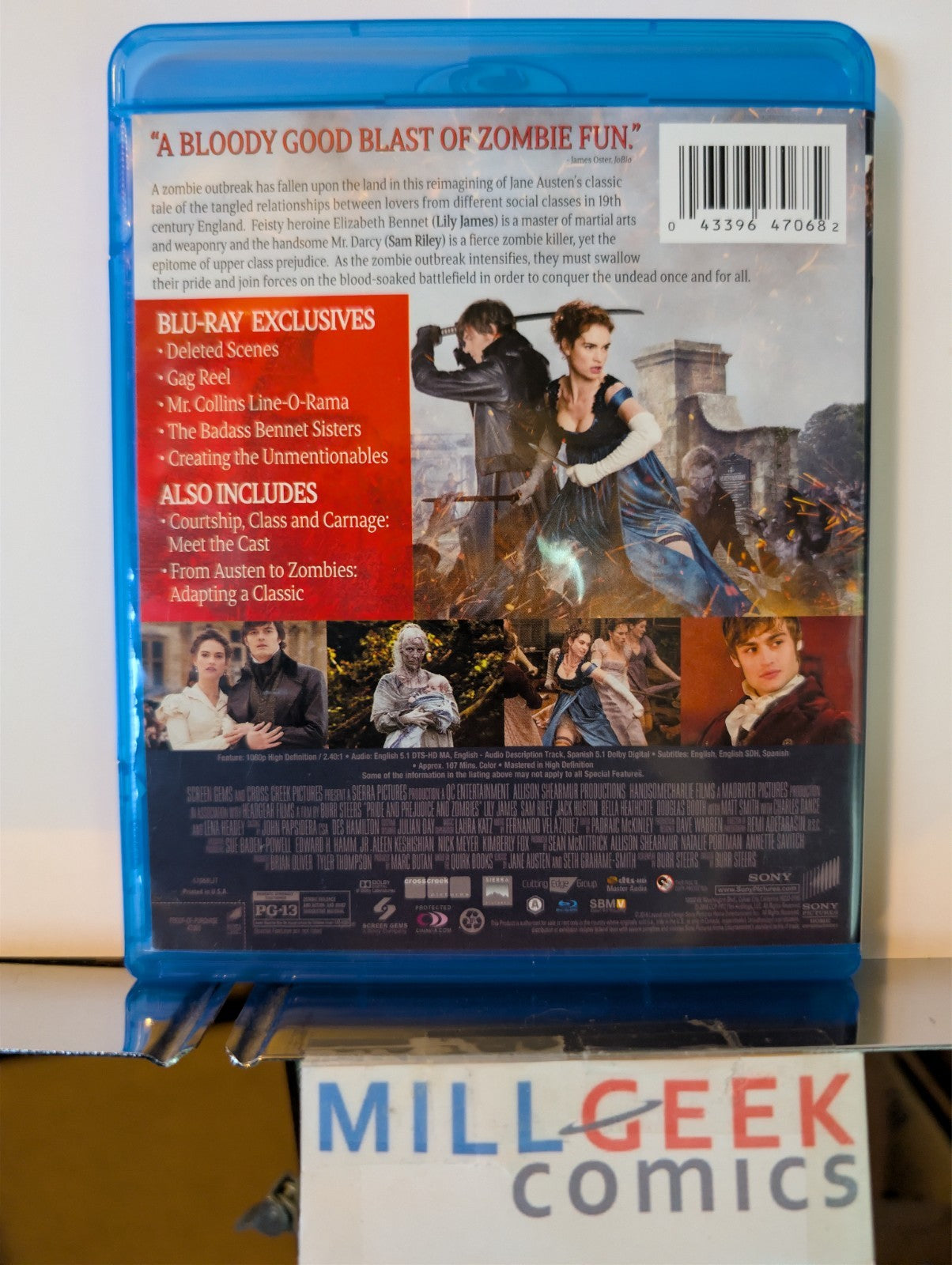 I Am Legend / World War Z / Pride & Prejudice & Zombies, 3 Movies (Blu-Ray) -JD