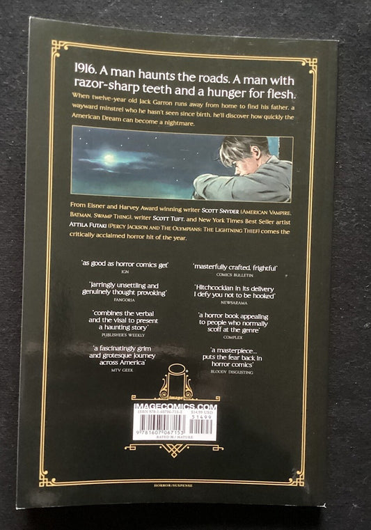 Severed [PB, First Print] Scott Snyder; Scott Tuft, Attila Futaki Image Comics