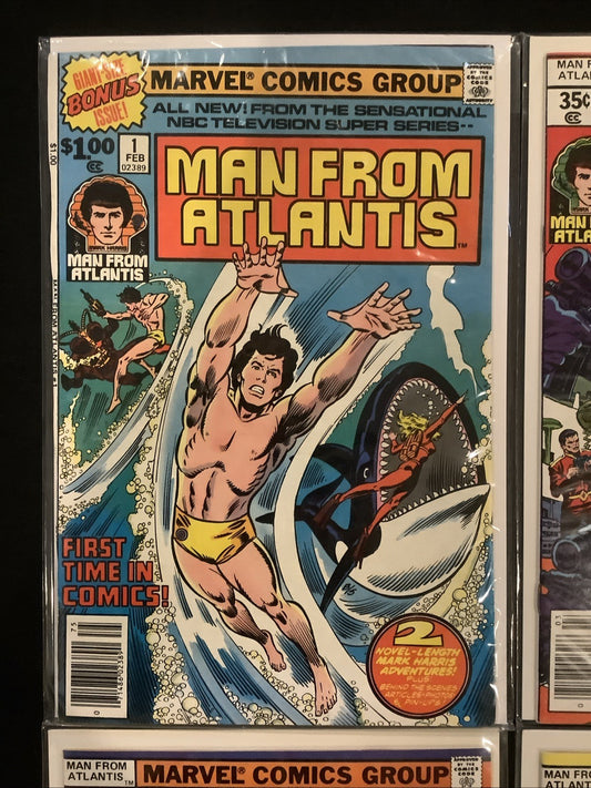 Man from Atlantis #1-6 Comic Lot, Marvel Comics, Bill Mantlo/John Buscema