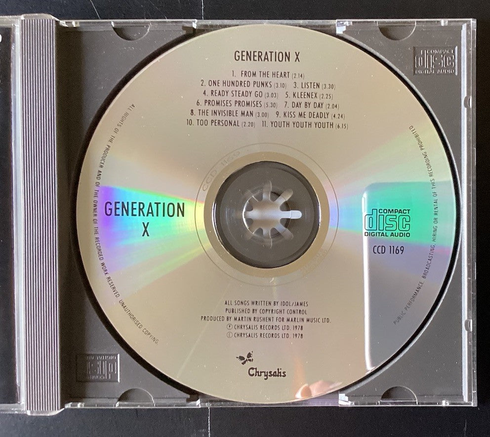 Generation X Featuring Billy Idol (CD, Chrysalis, Import, Like New)  JD