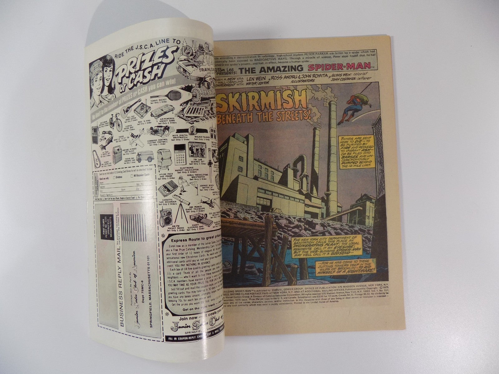 Amazing Spider-Man #151 Marvel Comic December 1975 Very Fine