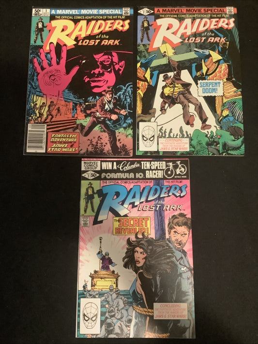 Raiders of the Lost Arc #1-3 Complete Comic Set, Marvel Comics, Indiana Jones
