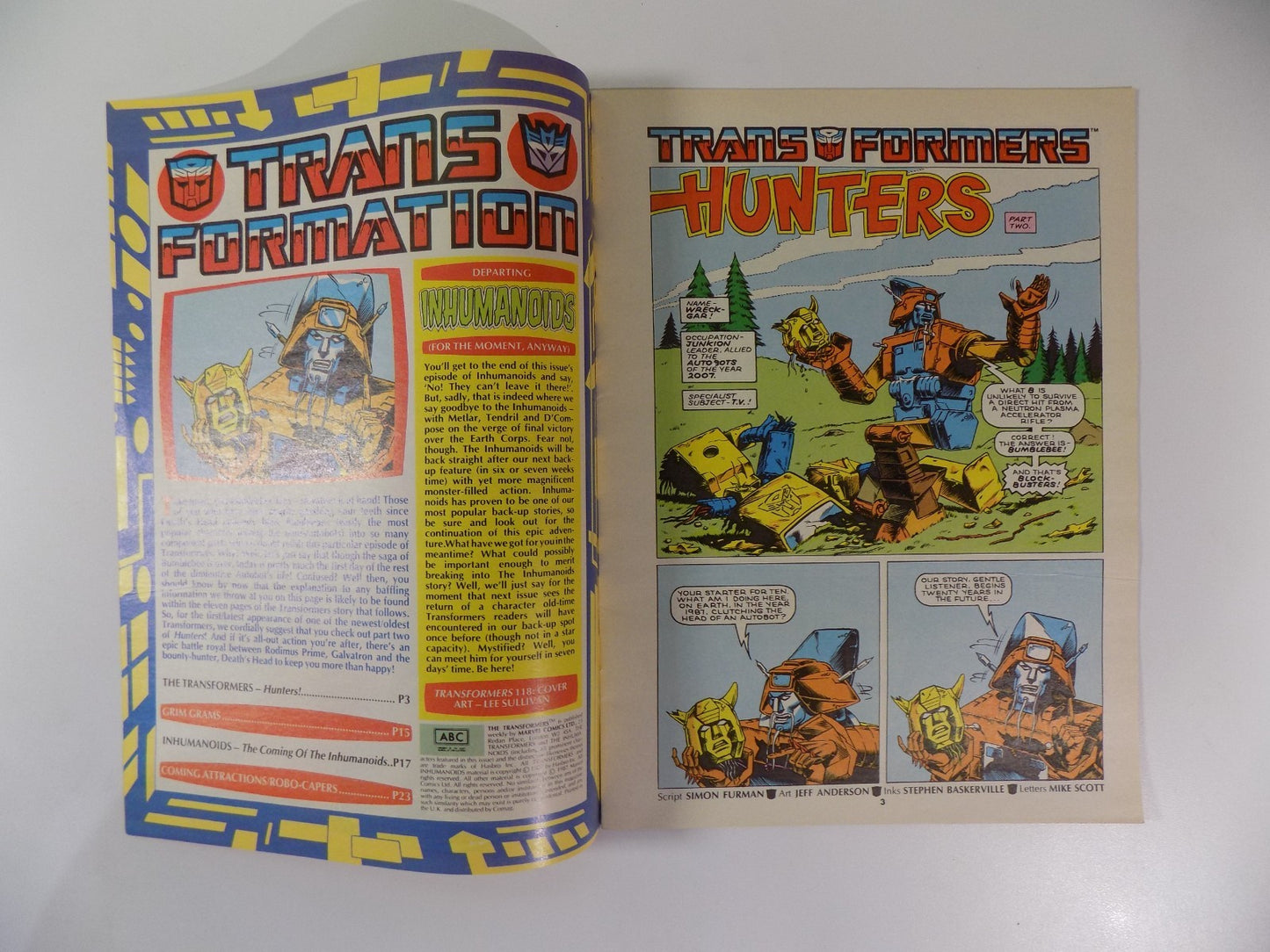 Transformers #118 Marvel Comic England June 20th1987 Very Mint/Near Mint