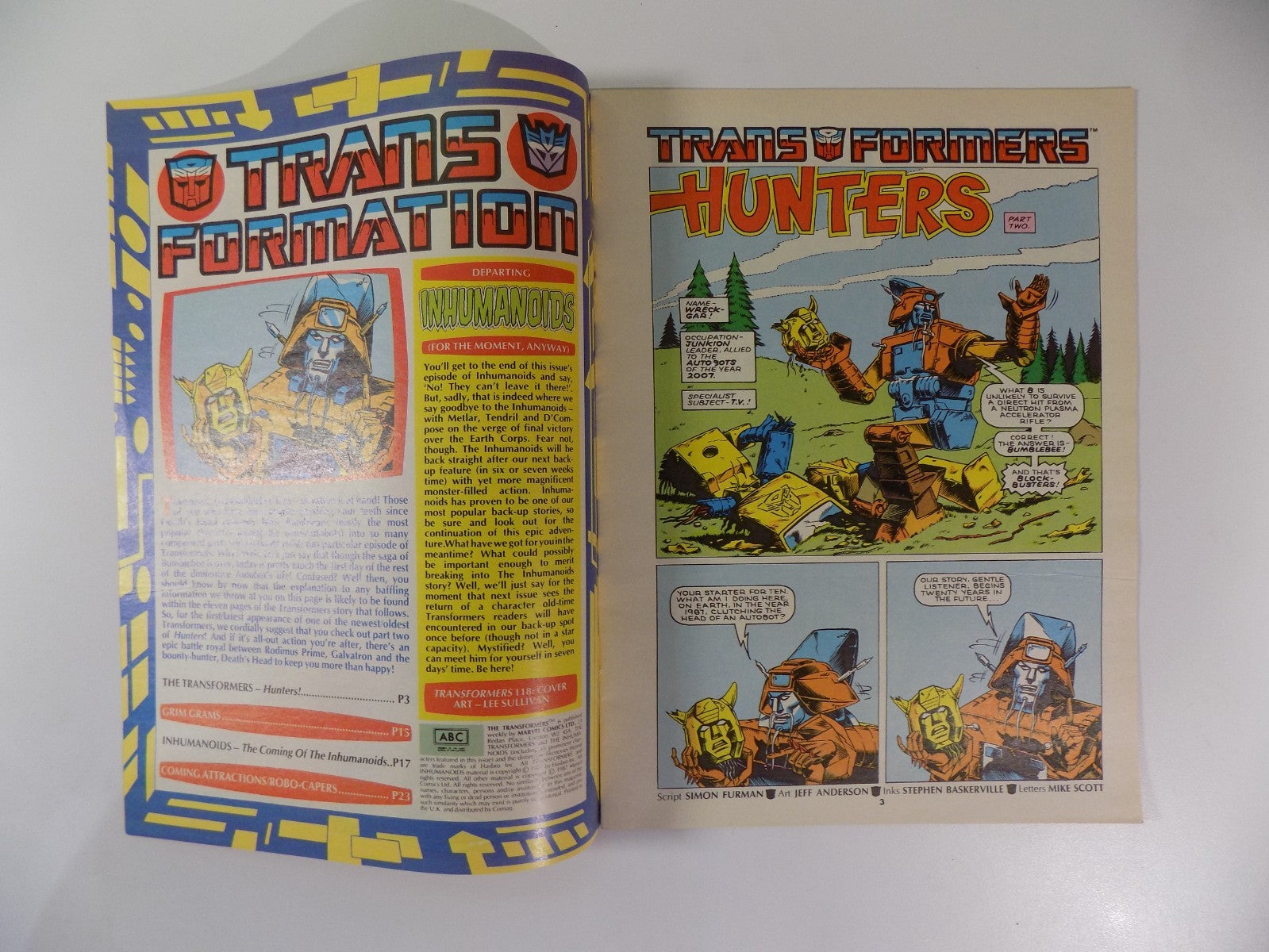 Transformers #118 Marvel Comic England June 20th1987 Very Mint/Near Mint