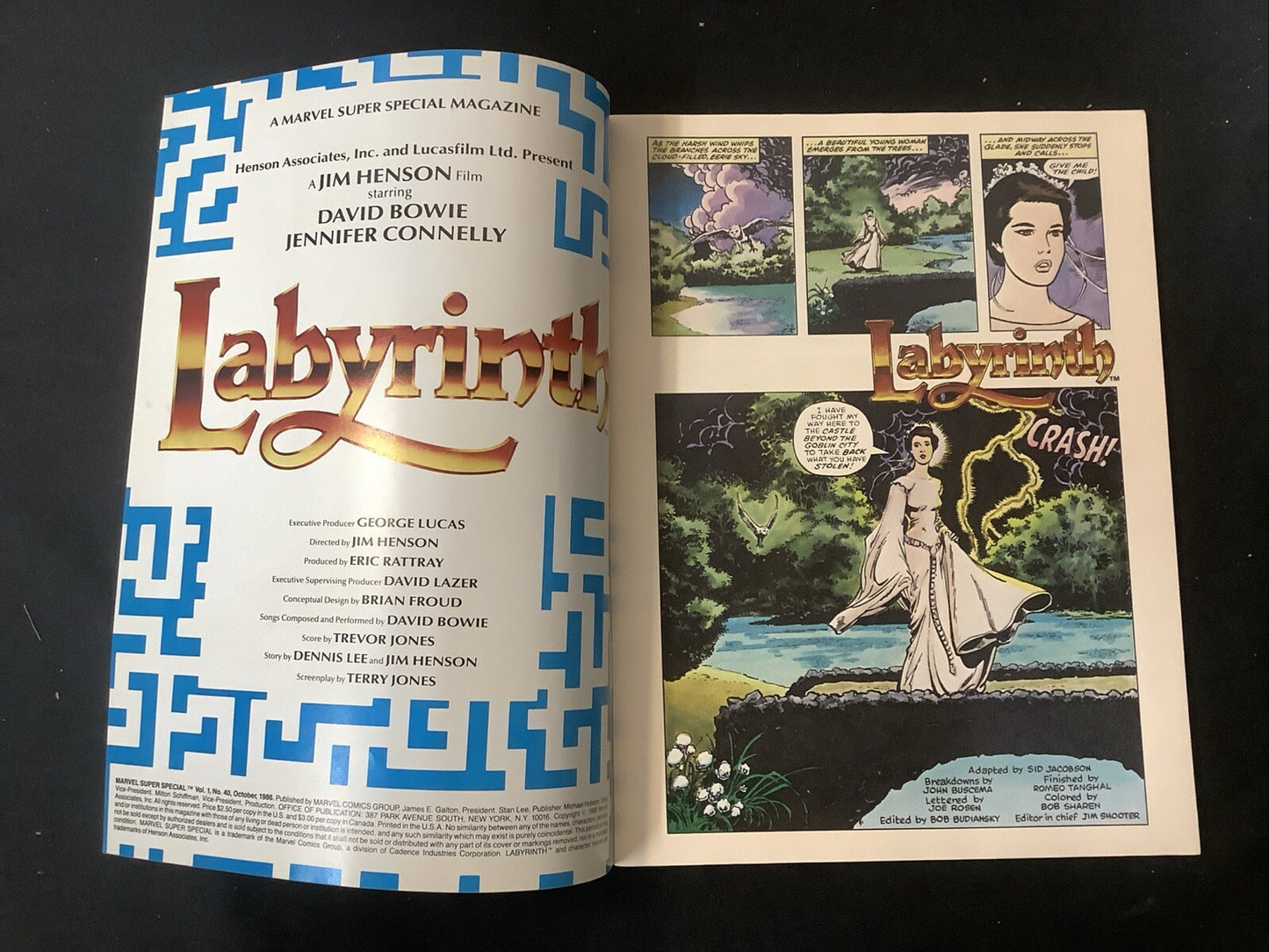 Marvel Super Special Magazine #40 (1986) 9.0 (VF/NM) Labyrinth Comic Adaptation